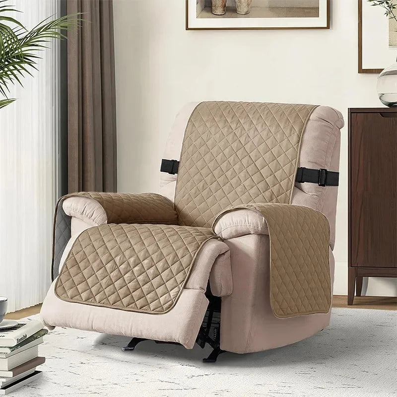 cubre sillon relax acolchado beige