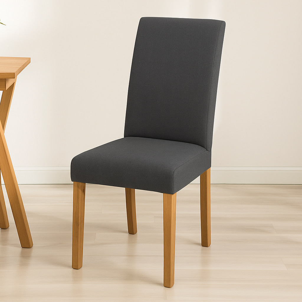 funda silla comedor en color gris oscuro