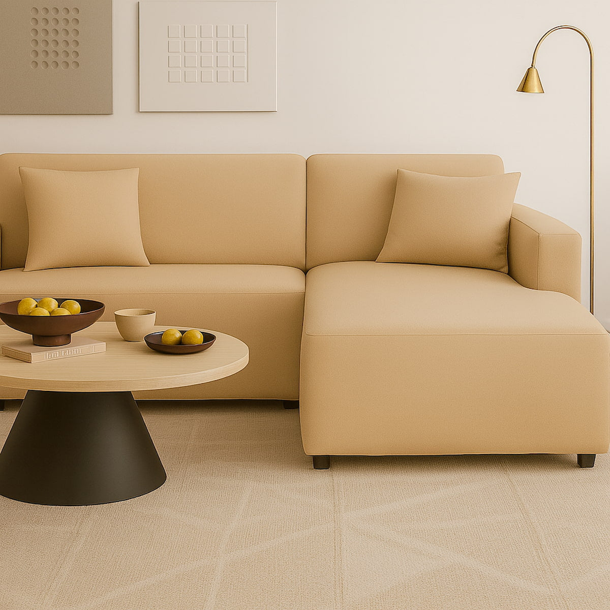 Funda Sofá Chaise Longue Beige