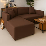 Funda Sofá Chaise Longue Marrón Claro