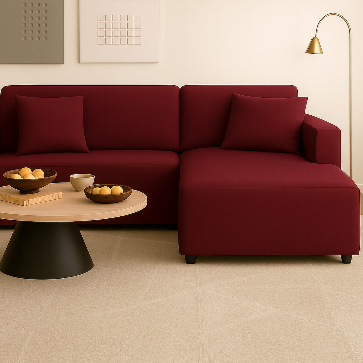 Funda Sofá Chaise Longue Roja