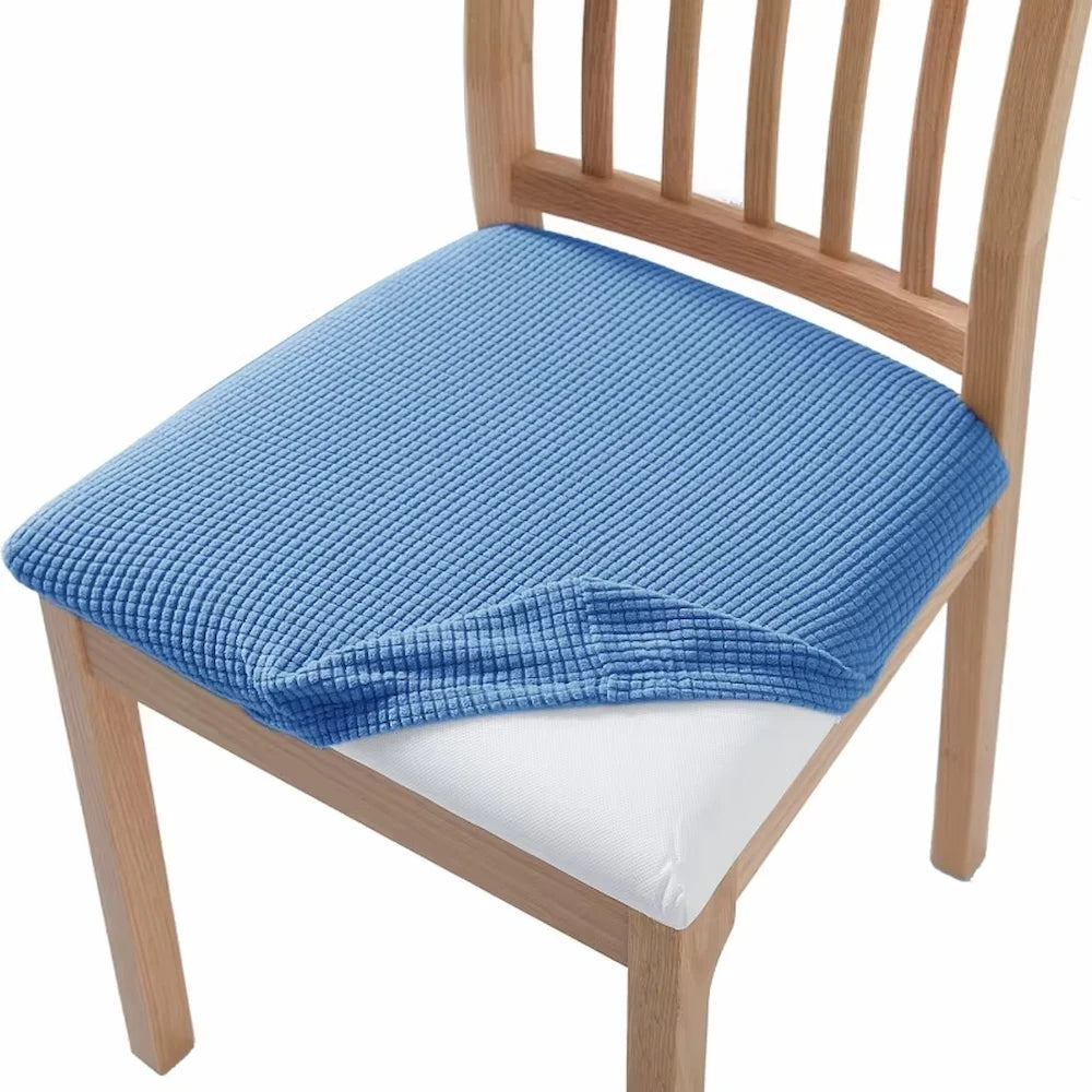 funda para asiento de silla azul claro