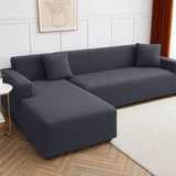 Funda Sofá Chaise Longue Gris Oscuro