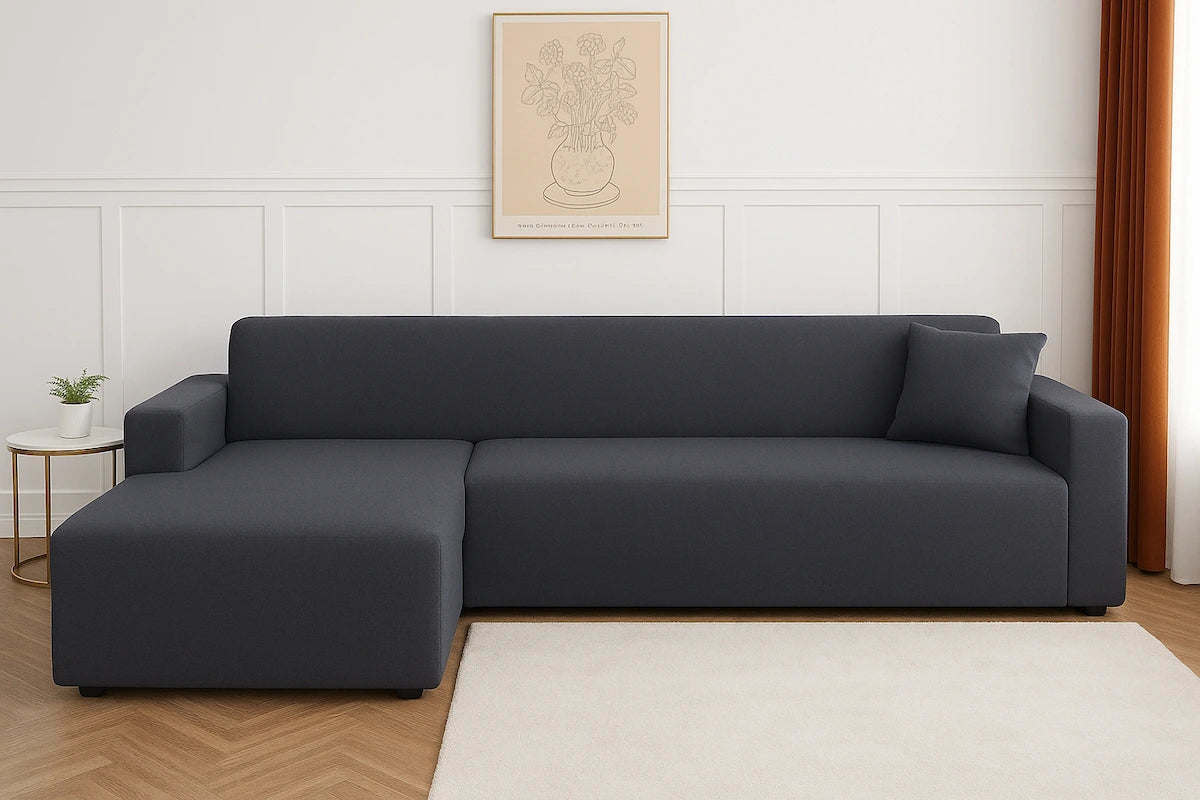 Funda Sofá Chaise Longue Gris Oscuro