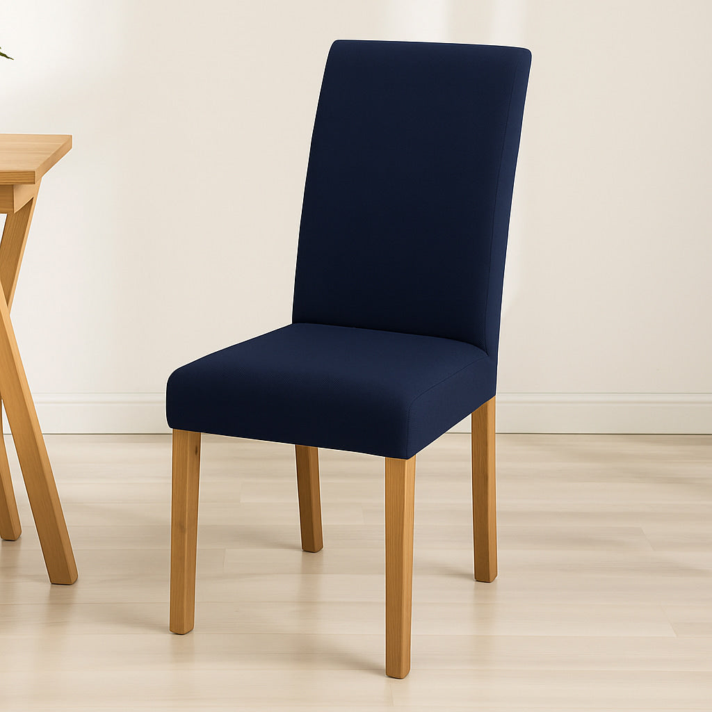 funda silla comedor en color azul marino