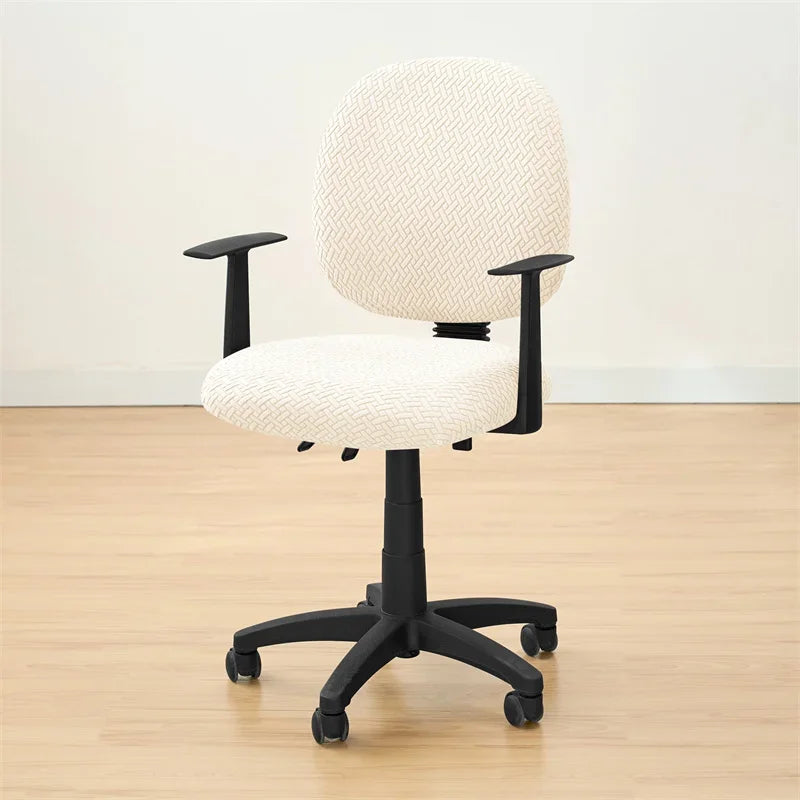 funda para silla de escritorio beige